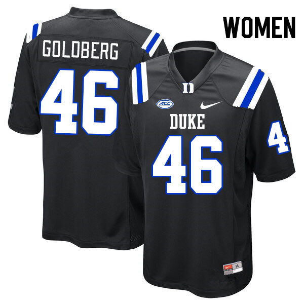 Women #46 Will Goldberg Duke Blue Devils College Football Jerseys Stitched-Black